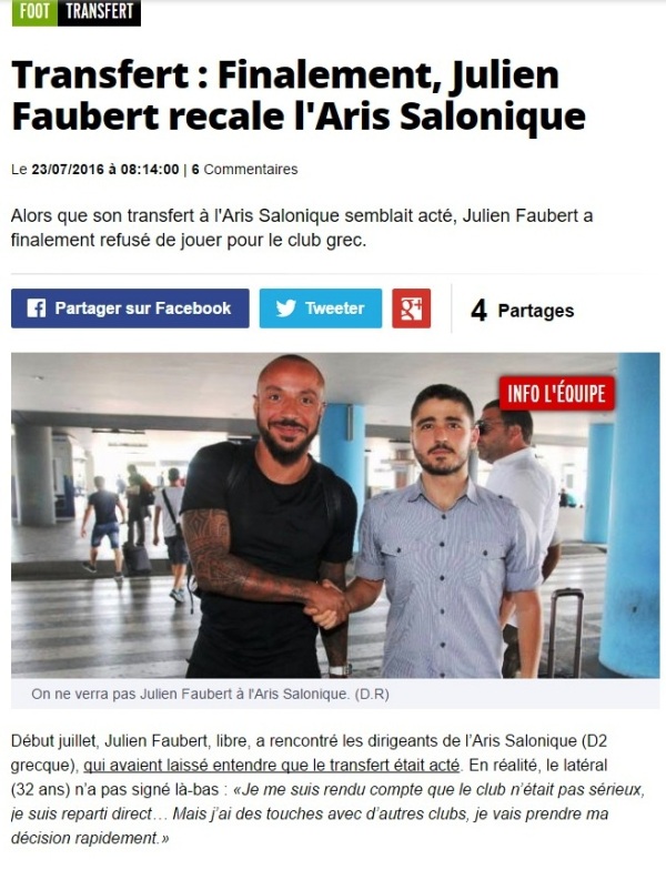 faubert equipe