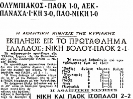 Το πρώτο «βάπτισμα» της Νίκης
